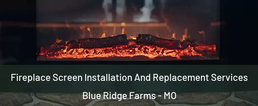 Fireplace Screen Installation And Replacement Services Blue Ridge Farms - MO