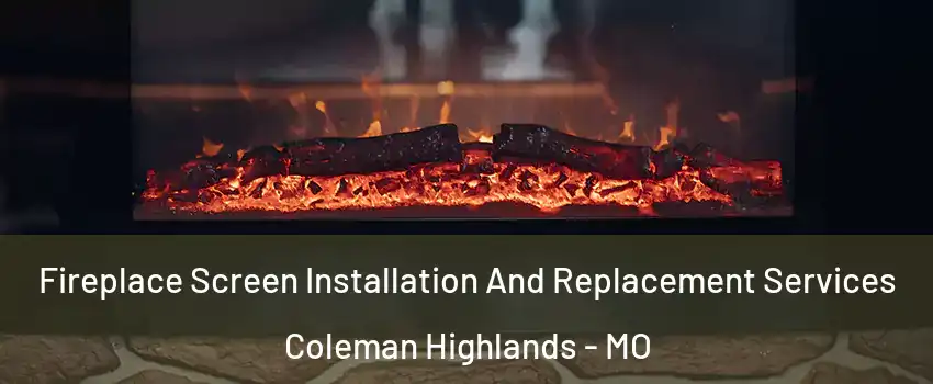 Fireplace Screen Installation And Replacement Services Coleman Highlands - MO