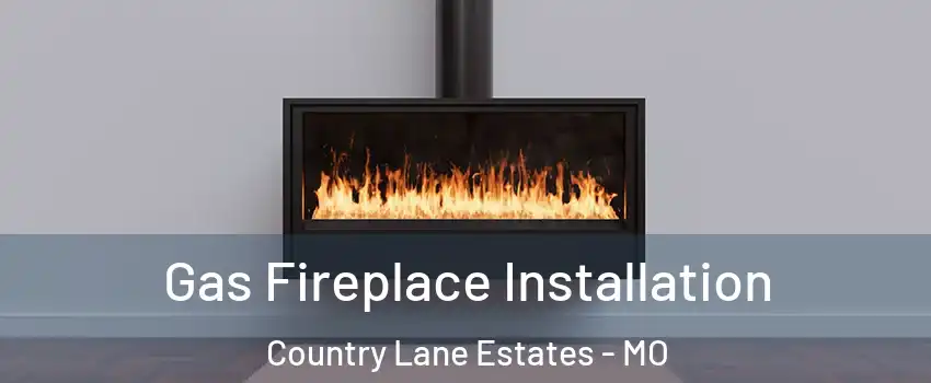 Gas Fireplace Installation Country Lane Estates - MO