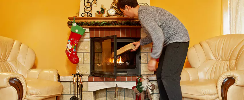 Rusted Metal Fireplace Restoration in Marlborough East, Missouri